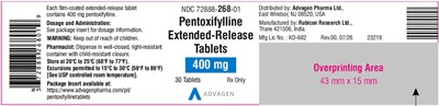 "image Description" (Pentoxi Ext Rel Tabs 400 mg 30s Bottle Label)